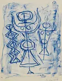 Massimo Campigli, 2 Bll.: Tre donne. Weibliche Figur, 1952, Lithograph