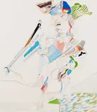 Simon Dittrich, Münchhausen, 1969, Coloured pencil drawing