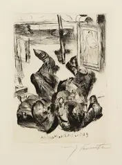 Atelierwinkel by Lovis Corinth, 1919, Etching, sold Feb 2007