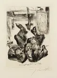 Lovis Corinth, Atelierwinkel, 1919, Etching