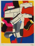 Maurice Estève, Bougri, 1974, Lithograph in colours
