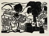 Diether Ritzert, Olevano, 1965, Linocut