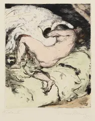 Hans Meid, Leda II, 1911, Drypoint