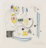 Ohne Titel by Hilla Rebay von Ehrenwiesen, 1950, Etching, sold Feb 2007