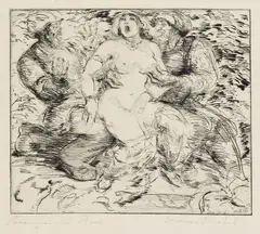 Susanna im Bad by Hans Meid, 1912, Drypoint, sold Feb 2007