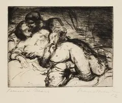 Venus und Mars by Hans Meid, 1912, Drypoint, sold Feb 2007