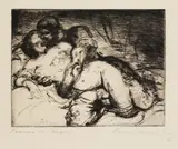 Hans Meid, Venus und Mars, 1912, Drypoint