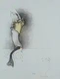 Bruno Bruni, Ein Auge auf den Schwan, 1975, Lithograph in colours