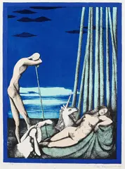 Mac Zimmermann, Abend, 1973, Lithograph in colours