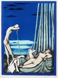 Mac Zimmermann, Abend, 1973, Lithograph in colours