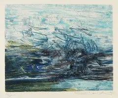 Zao Wou-ki, Ohne Titel, 1965, Etching and aquatint in colours