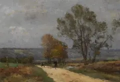 Jean Eugene Julien Masse, Feldweg, 1900, Oil on canvas