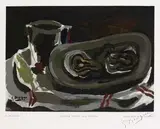 Georges Braque, Nature morte aux huitres, 1949, Wood engraving in colours