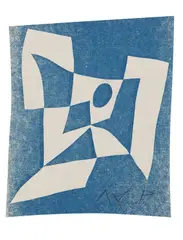 Knossos by Hans Arp, 1956, Woodcut in colours, sold Dec 2006