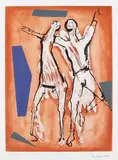 Cavaliere e Cavallo by Marino Marini, 1977, Etching and aquatint in colours, sold Dec 2006