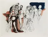 Renato Guttuso, Aus: Hommage à Picasso, 1973, Etching and aquatint in colours