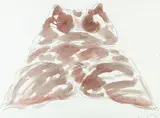 Wilhelm Loth, 2 Bll.: Weibliche Akte, 1986, India ink drawing