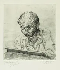 Ludwig Meidner, Selbtbildnis, 1922, Drypoint