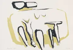 Kenneth Armitage, Two figures, 1960, Lithograph in colours