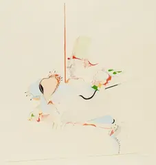 Simon Dittrich, Meister, 1968, Coloured crayon drawing