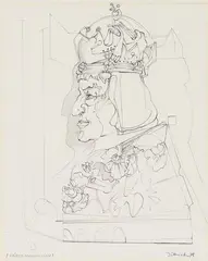 Simon Dittrich, Kaiser Maximilian, 1979, Pencil drawing