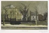 Maurice Brianchon, La neige à Auteuil, 1950, Wood engraving in colours