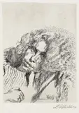 Ludwig Meidner, Die Malerin Else Meyer, 1925, Etching