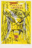 Jonathan Meese, Fräulein Siegfried, 2004, Etching in colours