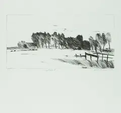 Volker Meier, 2 Bll.: Vorland. Hollergrund, 1978, Lithograph
