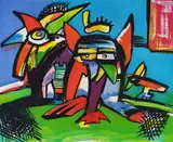 Otmar Alt, Elefant, 1970, Lithograph in colours