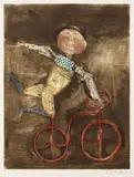 Bodo Garcia Boulanger, Acrobat (sur fond brun), 1960, Lithograph in colours