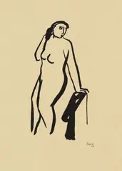 Gustav Seitz, 4 Bll.: Figurenstudien, 1940, Etching