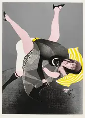 Lothar Fischer, Figürliche Komposition, 1968, Silkscreen in colours