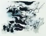Conrad Westpfahl, Schwebende Mitte, 1959, Lithograph in colours