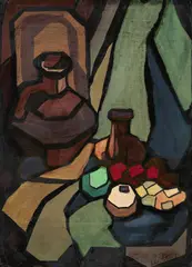 Alexandra Exter, Stillleben mit Krug, 1924, Tempera