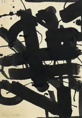 Untitled by Franz Kline, 1951, Brush and India ink drawing, sold Dec 2006