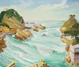 Felsen bei Biarritz by Erich Heckel, 1929, Tempera, sold Dec 2006