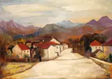 Tessiner Landschaft by Karl Hofer, 1928, Oil on canvas, sold Dec 2006