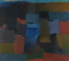 Mit Rot 1 by Fritz Winter, 1964, Oil on canvas, sold Dec 2006
