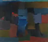 Mit Rot 1 by Fritz Winter, 1964, Oil on canvas, sold Dec 2006