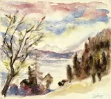 Lovis Corinth, Walchensee, 1925, Watercolour