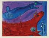 Marc Chagall, Die Bastille, 1954, Lithograph in colours