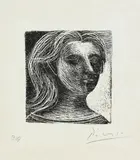 Tête de Femme by Pablo Picasso, 1925, Lithograph, sold Dec 2006