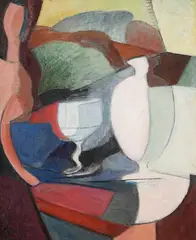Elisabeth Epstein, Komposition mit Pokal und Vase, 1932, Oil