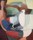 Elisabeth Epstein, Komposition mit Pokal und Vase, 1932, Oil