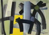 Leuchtendes Gelb by Fritz Winter, 1953, Oil on paper, sold Dec 2006