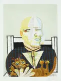 Pablo Picasso, Vollard et son Chat, 1960, Etching and aquatint in colours