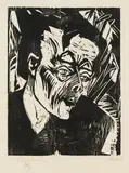 Roquairol (Bildnis Ernst Ludwig Kirchner) by Erich Heckel, 1917, Woodcut, sold Dec 2006