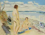 Zwei Frauen vorm Wasser by Erich Heckel, 1928, Watercolour, sold Dec 2006