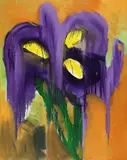 Iris by Rainer Fetting, 1989, Oil on canvas, sold Dec 2006